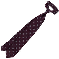 Shibumi-Flower Fina Grenadine Silk Tie - Burgundy
