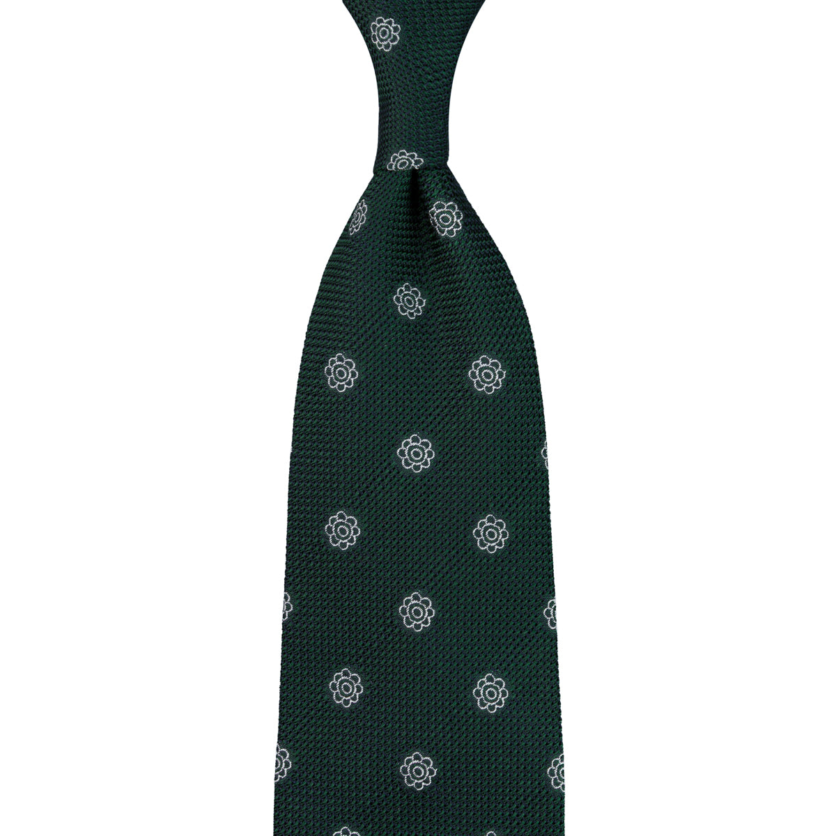 Shibumi-Flower Fina Grenadine Silk Tie - Forest