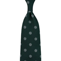 Shibumi-Flower Fina Grenadine Silk Tie - Forest
