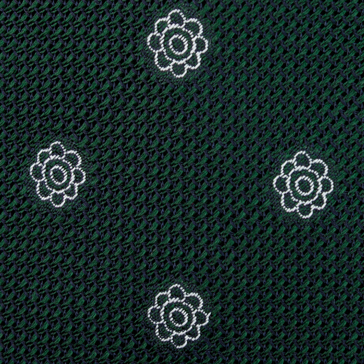 Shibumi-Flower Fina Grenadine Silk Tie - Forest