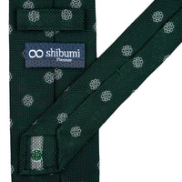 Shibumi-Flower Fina Grenadine Silk Tie - Forest