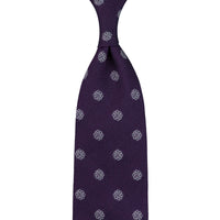 Shibumi-Flower Fina Grenadine Silk Tie - Purple