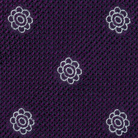 Shibumi-Flower Fina Grenadine Silk Tie - Purple