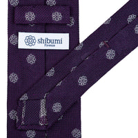 Shibumi-Flower Fina Grenadine Silk Tie - Purple