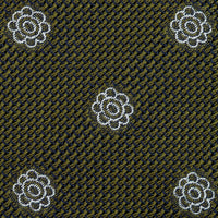 Shibumi-Flower Fina Grenadine Silk Tie - Olive