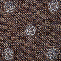 Shibumi-Flower Fina Grenadine Silk Tie - Brown Mottled