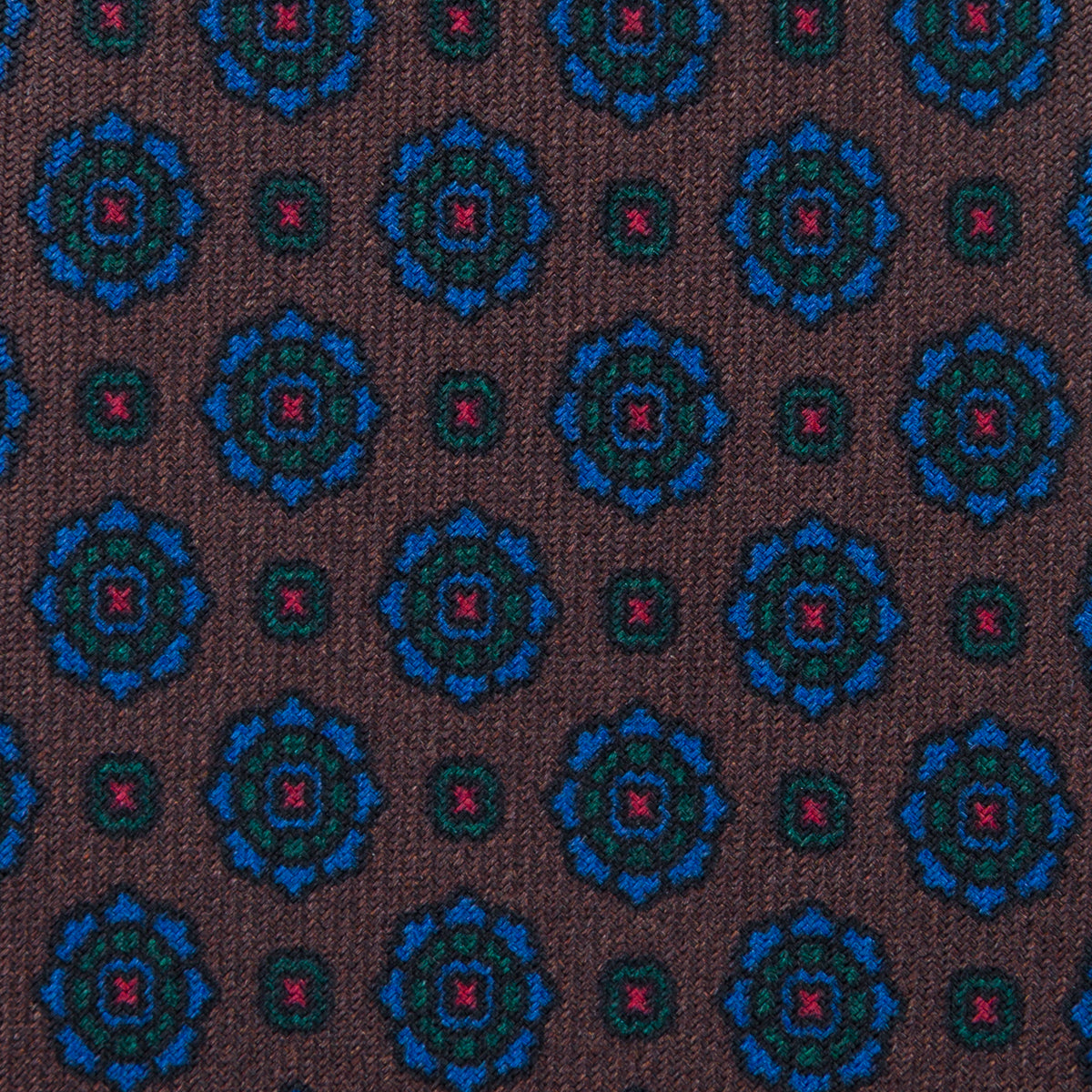 Ancient Madder Silk Tie - Brown - Hand-Rolled