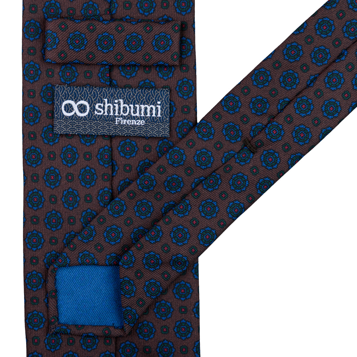 Ancient Madder Silk Tie - Brown - Hand-Rolled