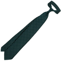 Shibumi-Flower Printed Silk Tie - Madder Green - Hand-Rolled
