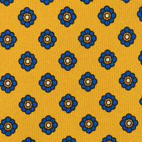 Shibumi-Flower Printed Silk Tie - Corn - Hand-Rolled