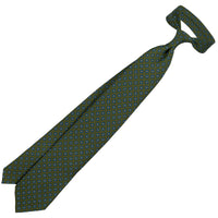 Shibumi-Flower Printed Silk Tie - Olive - Handrolled