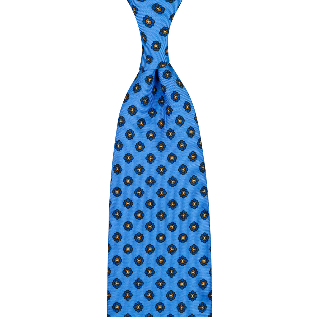 Shibumi-Flower Printed Silk Tie - Willow - Hand-Rolled