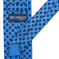 Shibumi-Flower Printed Silk Tie - Willow - Hand-Rolled