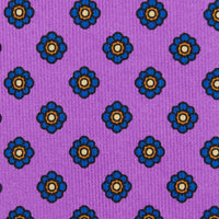 Shibumi-Flower Printed Silk Tie - Lilac - Hand-Rolled