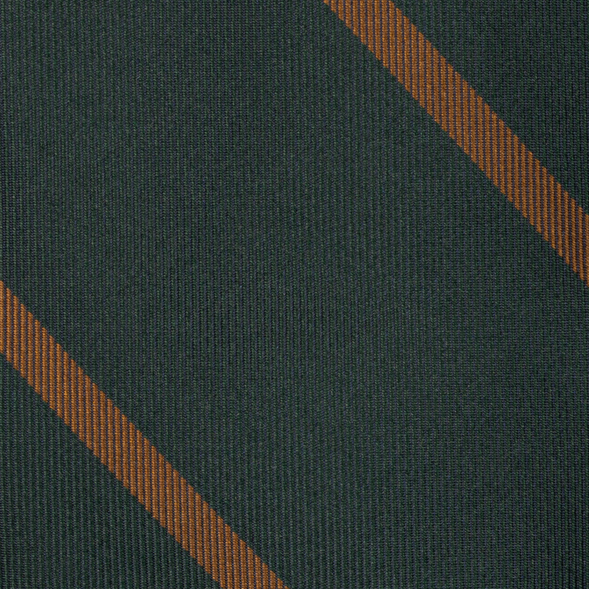 Japanese Repp Stripe Silk Tie - Bottle / Copper