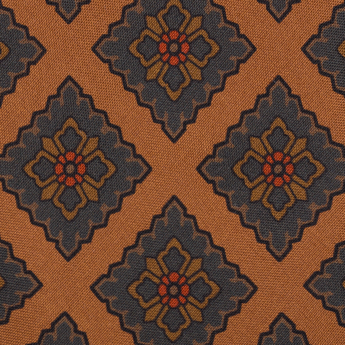 Copper Madder Silk Tie - Oatmeal - Hand-Rolled
