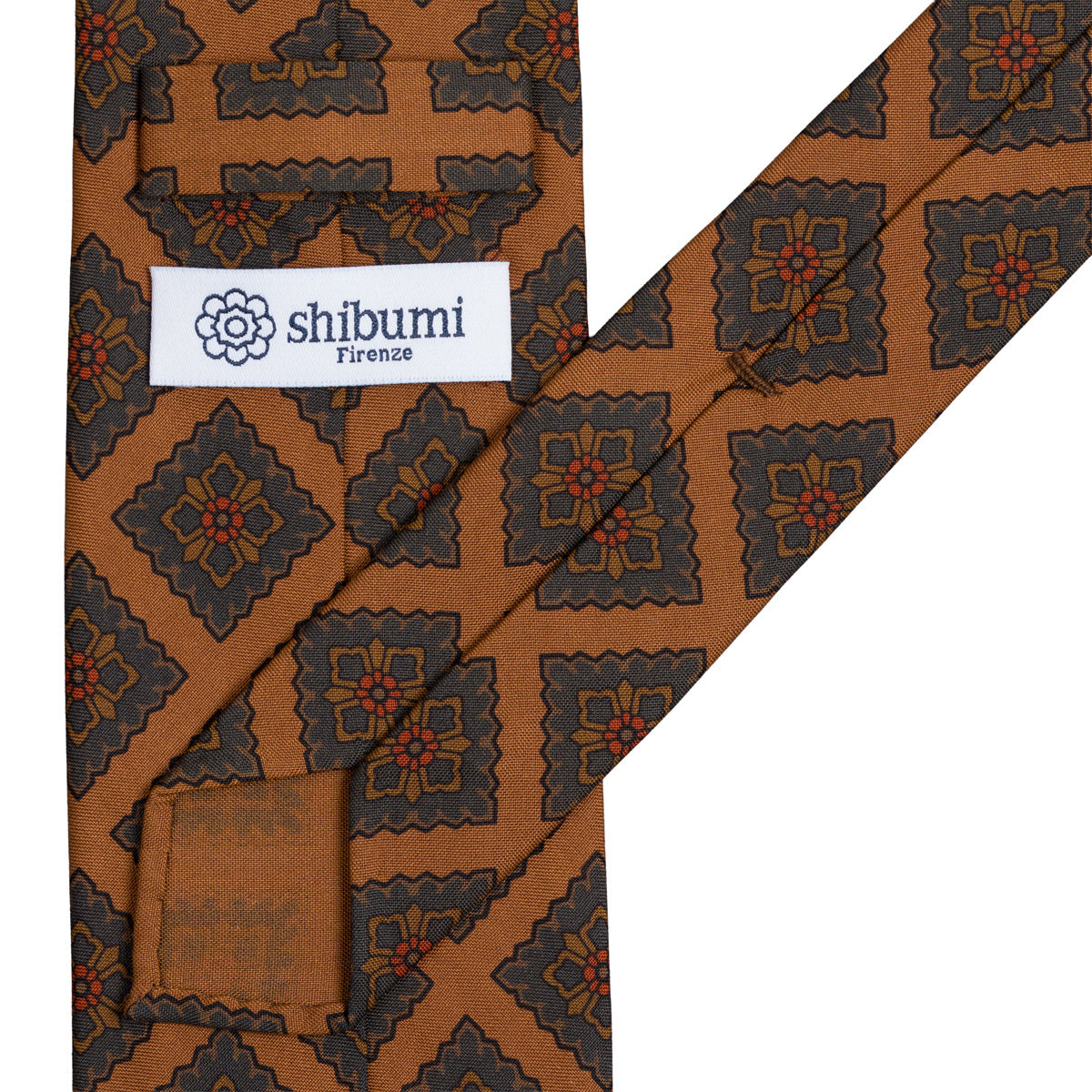 Copper Madder Silk Tie - Oatmeal - Hand-Rolled