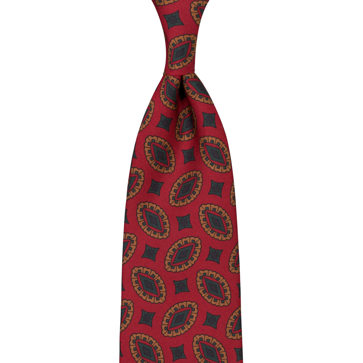 Copper Madder Silk Tie - Cherry - Hand-Rolled