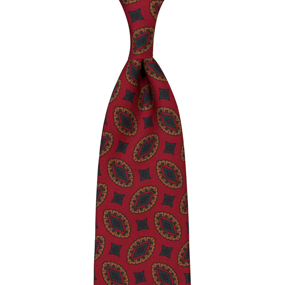 Copper Madder Silk Tie - Cherry - Hand-Rolled
