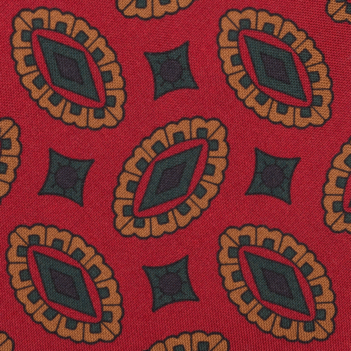 Copper Madder Silk Tie - Cherry - Hand-Rolled