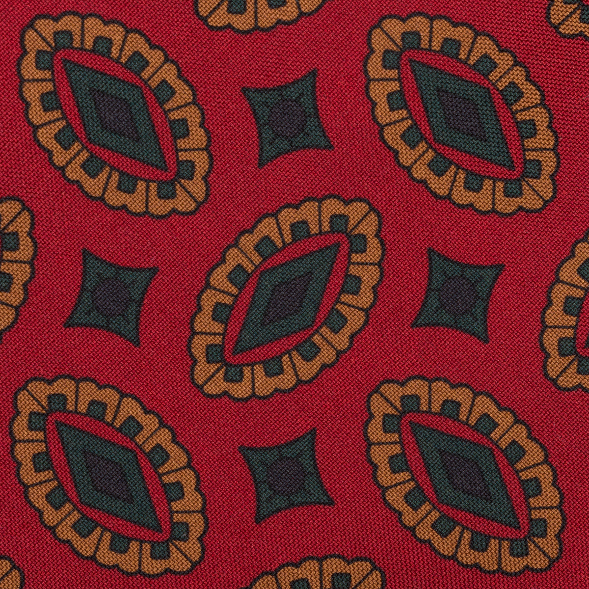 Copper Madder Silk Tie - Cherry - Hand-Rolled
