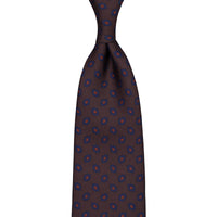 Ancient Madder Silk Tie - Brown - Hand-Rolled
