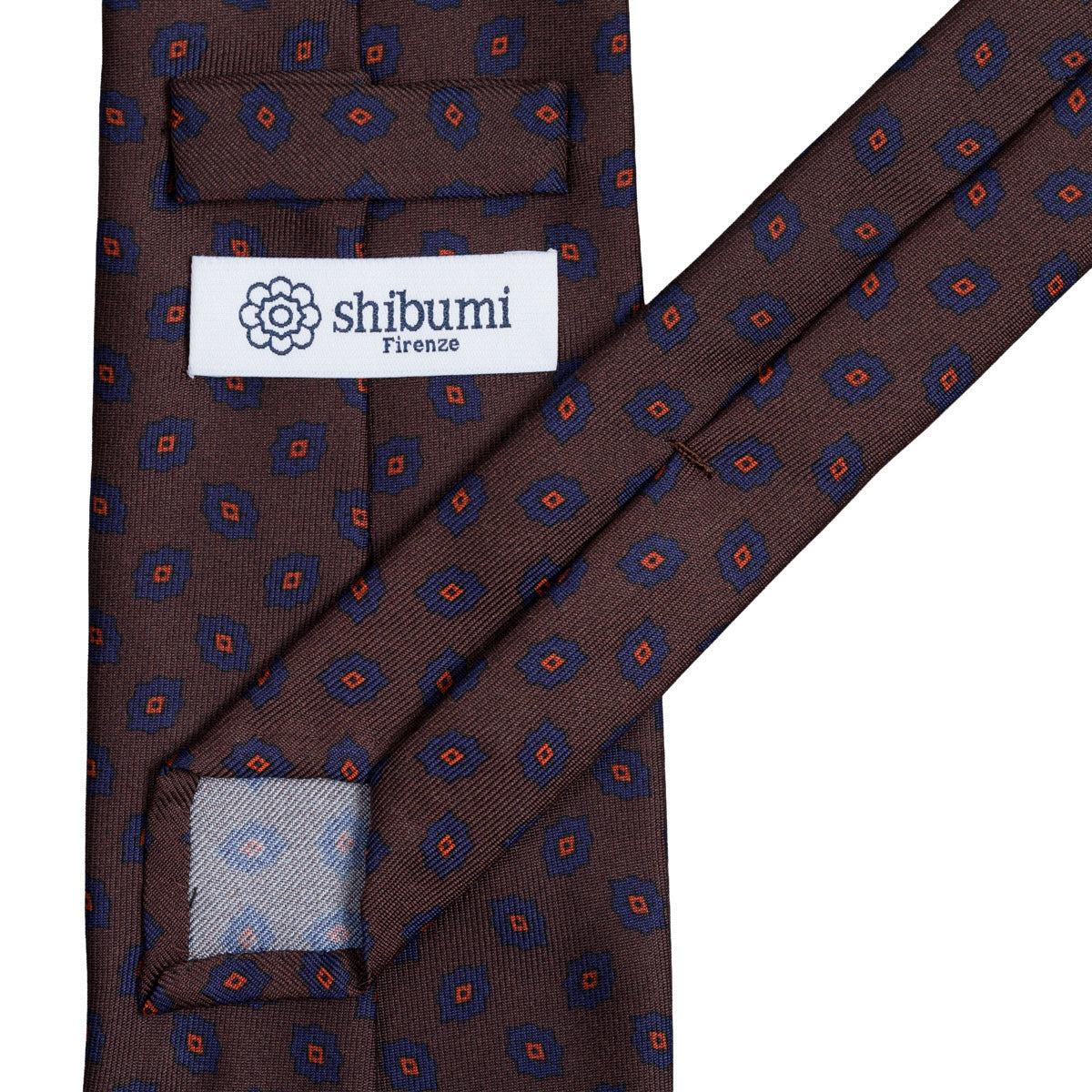 Ancient Madder Silk Tie - Brown - Hand-Rolled