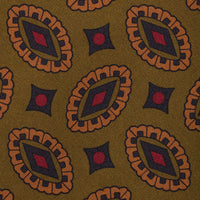 Copper Madder Silk Tie - Olive - Hand-Rolled