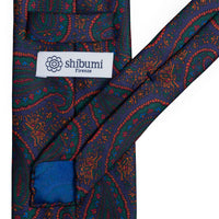 Ancient Madder Silk Tie - Navy - Hand-Rolled