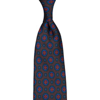 40oz Ancient Madder Silk Tie - Brown - Hand-Rolled