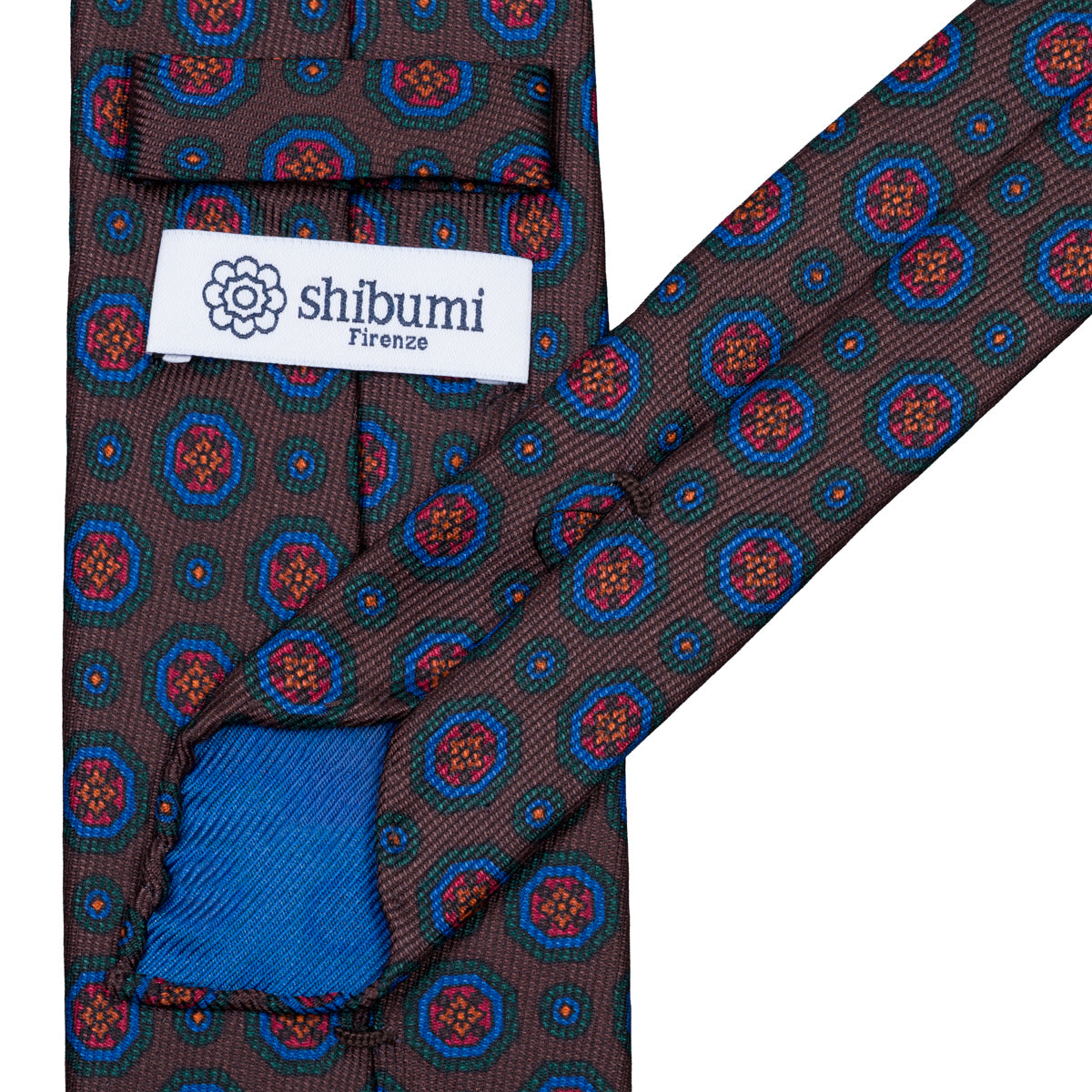 40oz Ancient Madder Silk Tie - Brown - Hand-Rolled