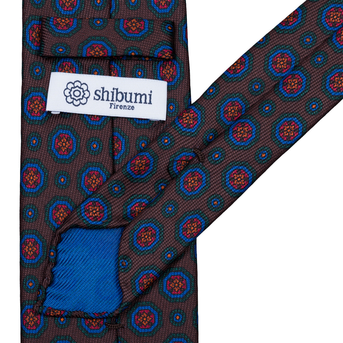 40oz Ancient Madder Silk Tie - Brown - Hand-Rolled