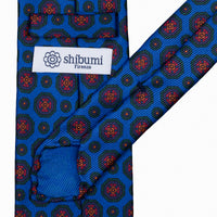 40oz Ancient Madder Silk Tie - Madder Blue - Hand-Rolled