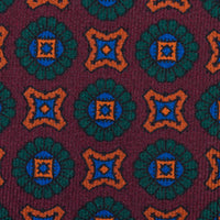 Ancient Madder Silk Tie - Burgundy - Hand-Rolled
