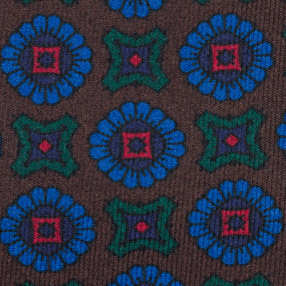 Ancient Madder Silk Tie - Brown - Hand-Rolled