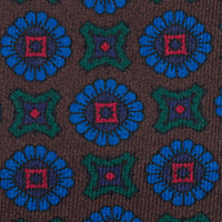 Ancient Madder Silk Tie - Brown - Hand-Rolled