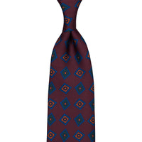 Ancient Madder Silk Tie - Burgundy - Hand-Rolled