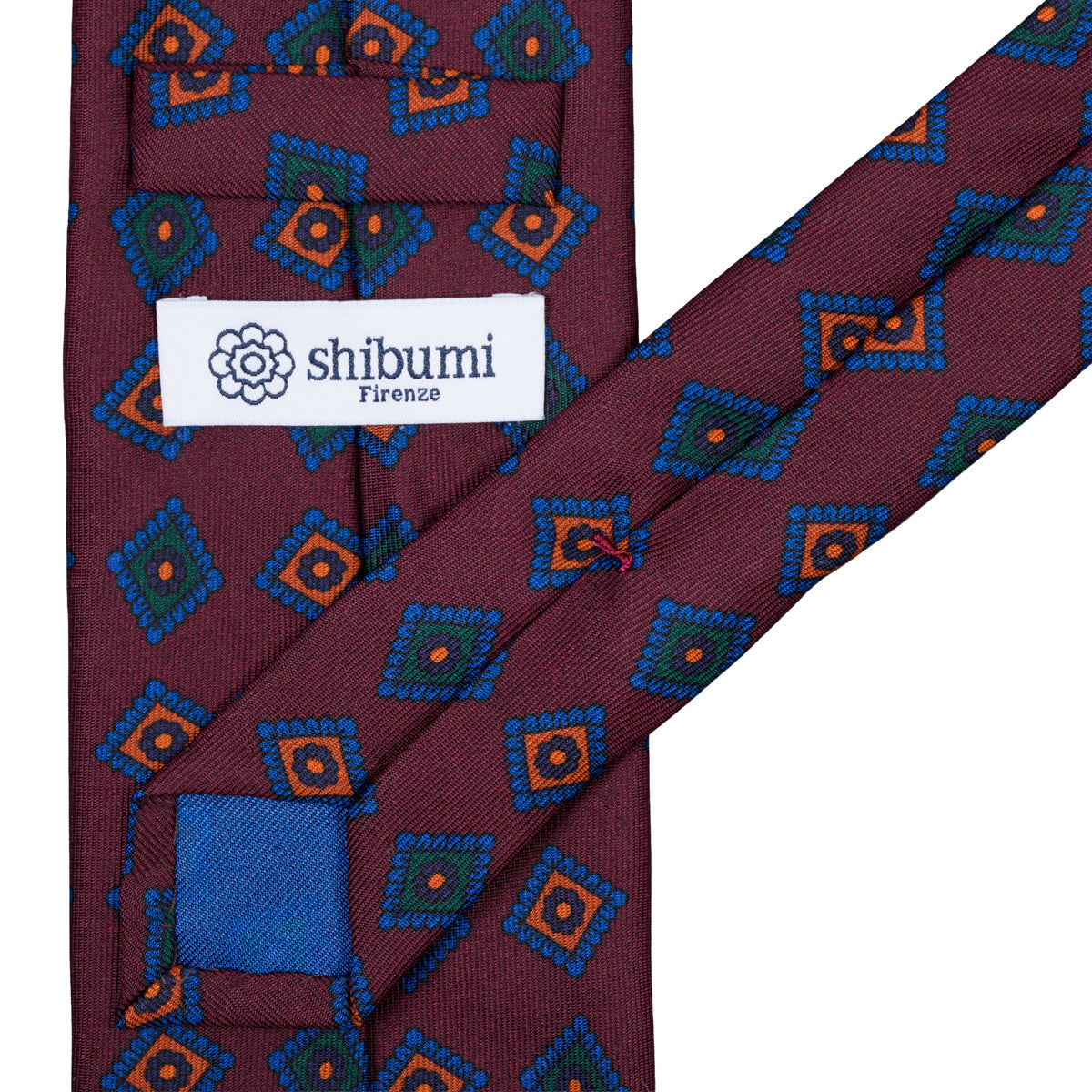Ancient Madder Silk Tie - Burgundy - Hand-Rolled