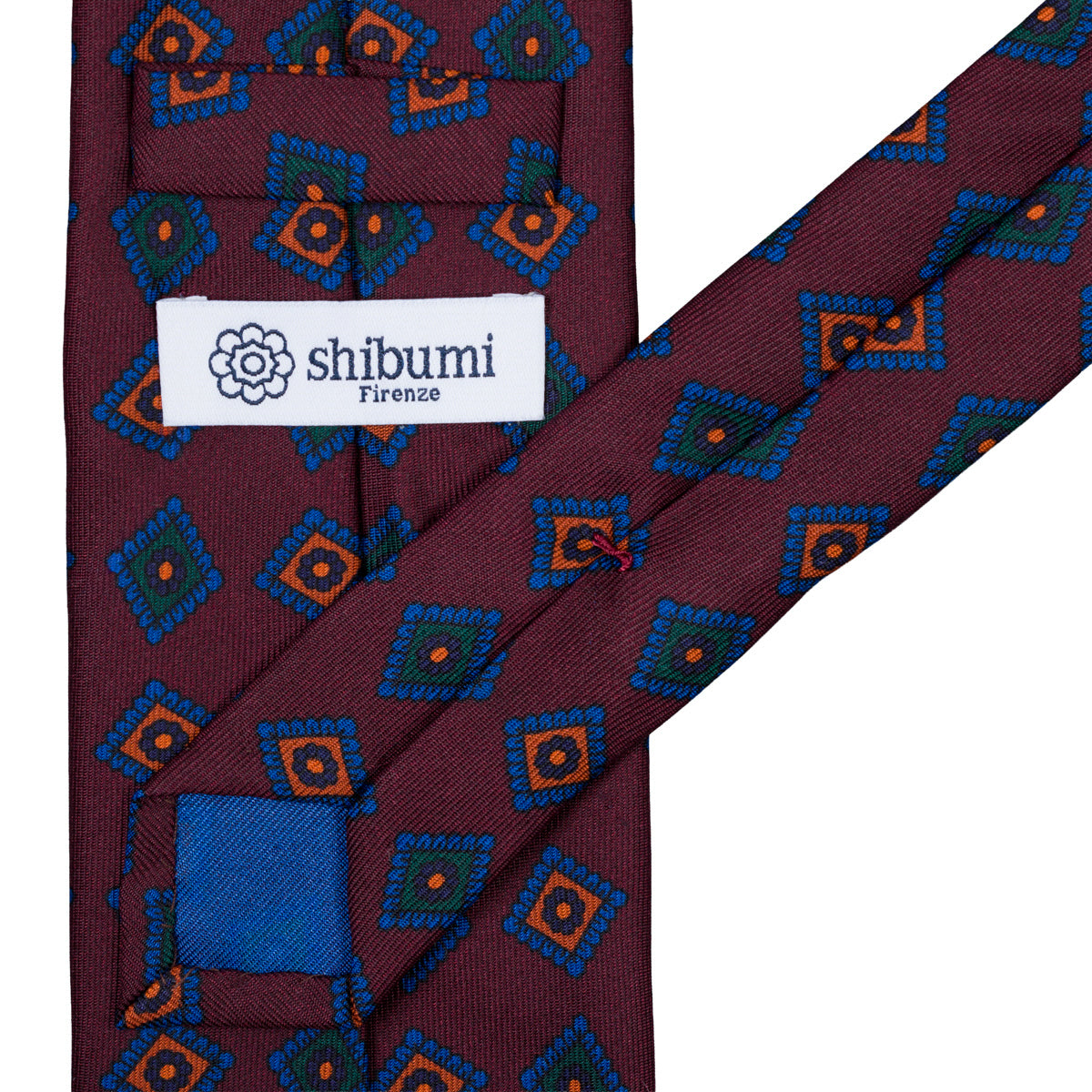 Ancient Madder Silk Tie - Burgundy - Hand-Rolled
