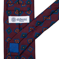 Ancient Madder Silk Tie - Burgundy - Hand-Rolled