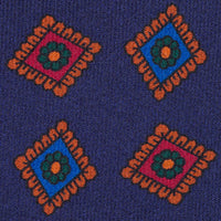 Ancient Madder Silk Tie - Navy - Hand-Rolled