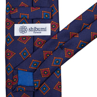 Ancient Madder Silk Tie - Navy - Hand-Rolled