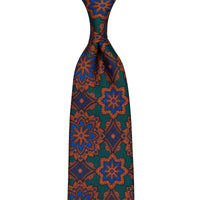 Ancient Madder Silk Tie - Forest Green - Hand-Rolled