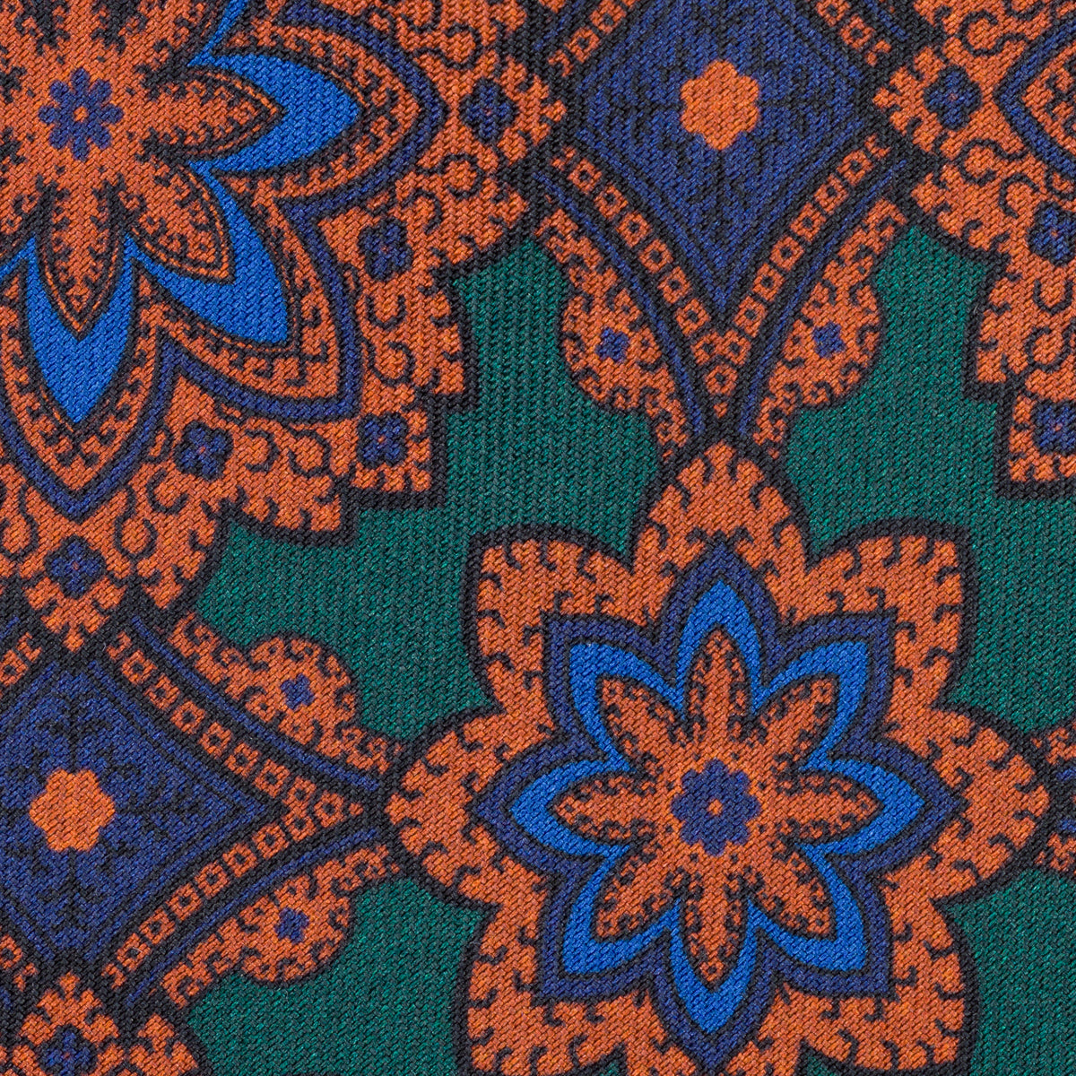 Ancient Madder Silk Tie - Forest Green - Hand-Rolled