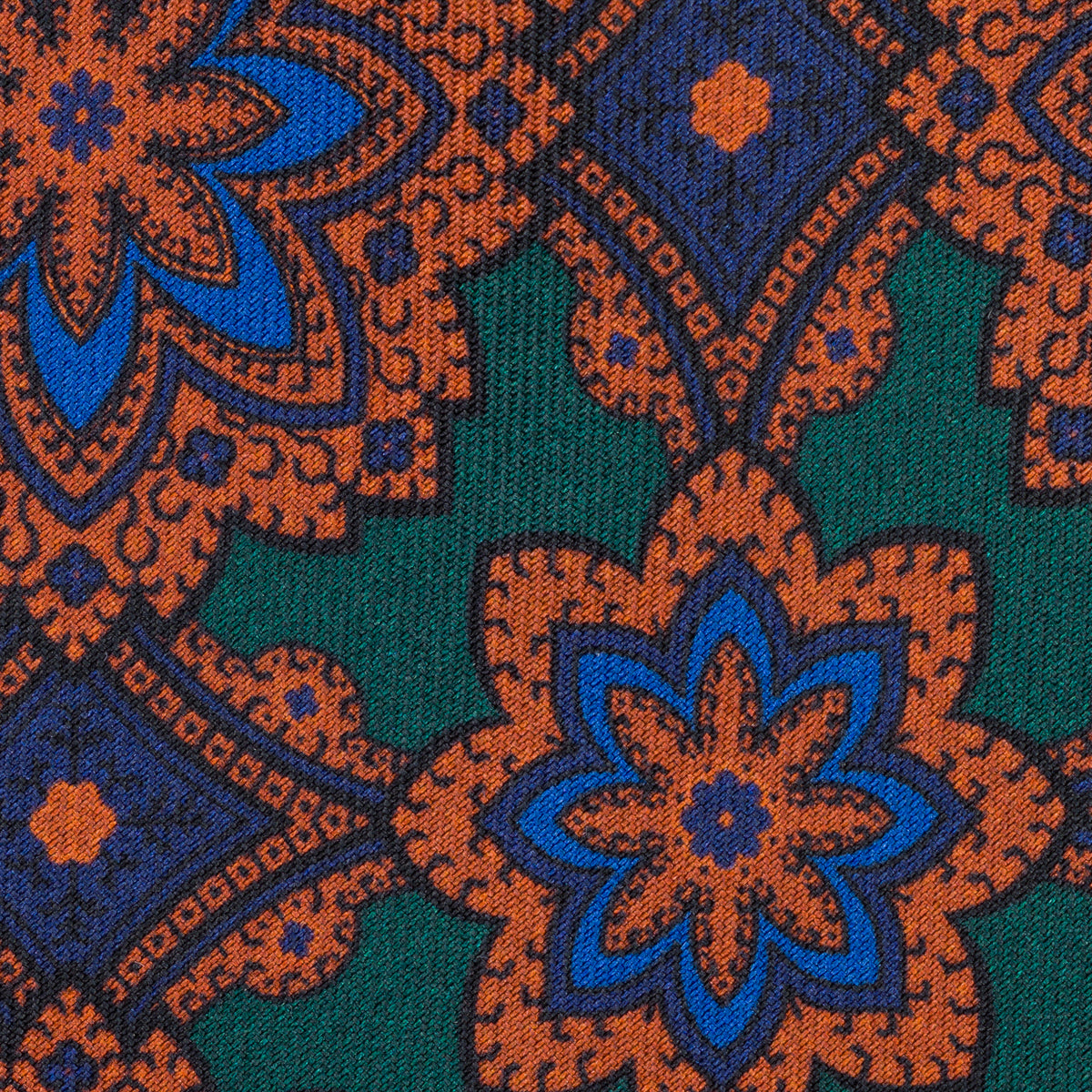 Ancient Madder Silk Tie - Forest Green - Hand-Rolled