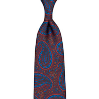 Ancient Madder Silk Tie - Burgundy - Hand-Rolled