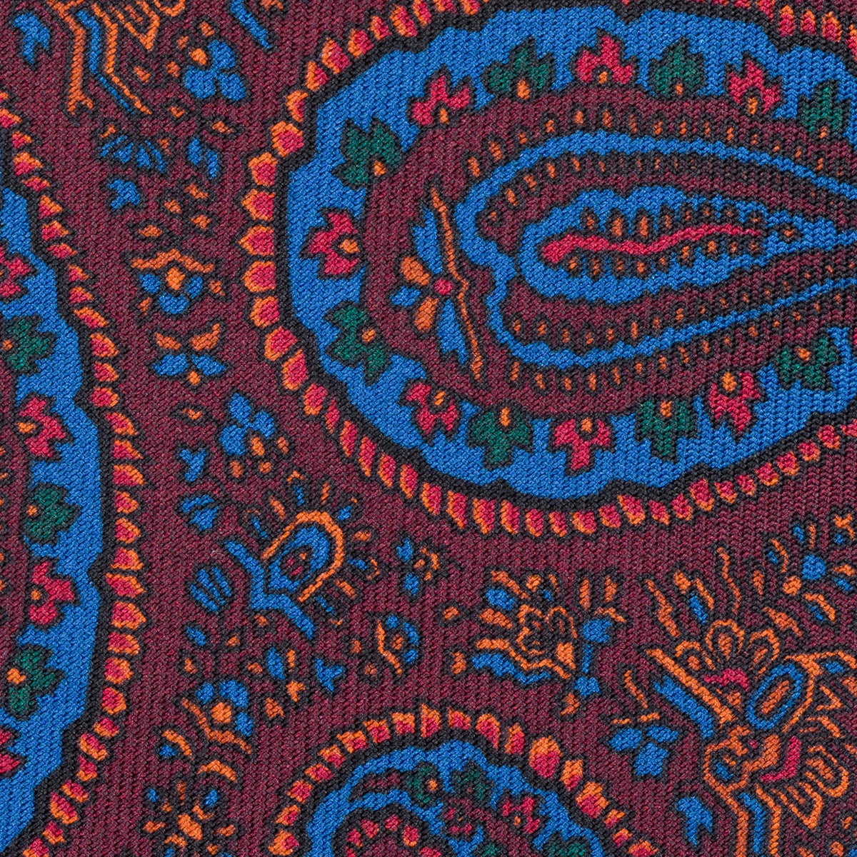 Ancient Madder Silk Tie - Burgundy - Hand-Rolled