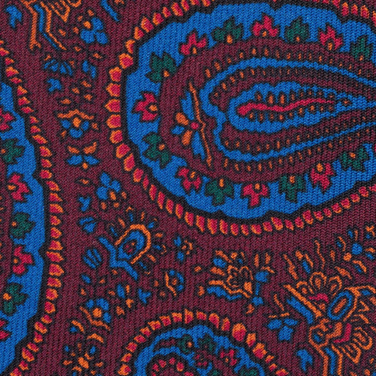 Ancient Madder Silk Tie - Burgundy - Hand-Rolled