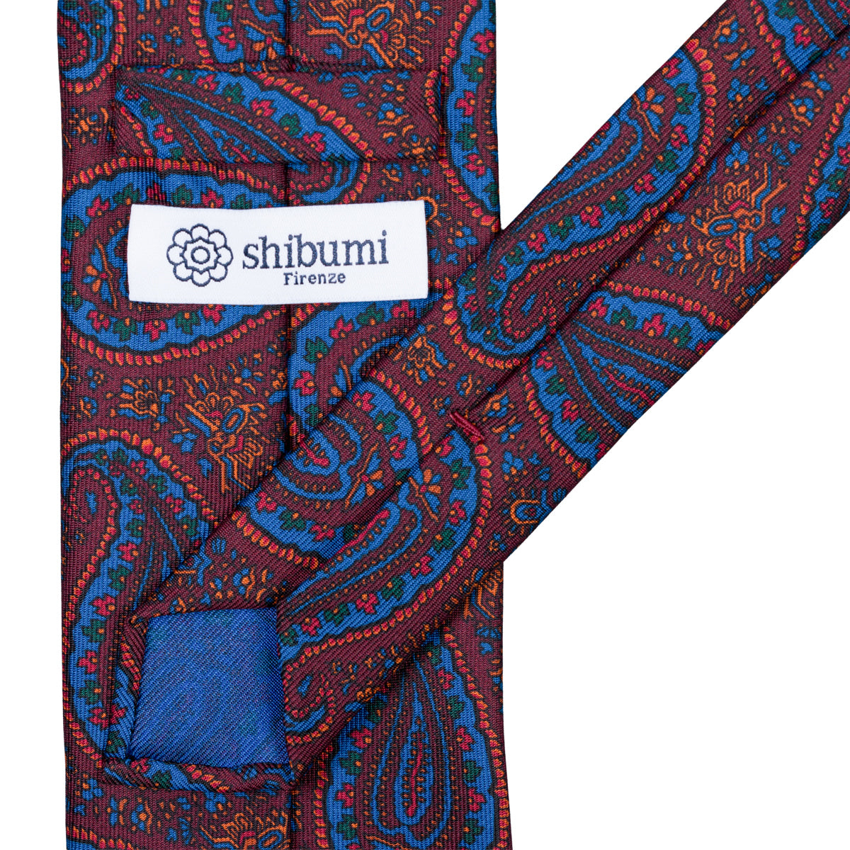 Ancient Madder Silk Tie - Burgundy - Hand-Rolled