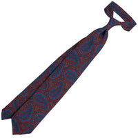 Ancient Madder Silk Tie - Burgundy - Hand-Rolled